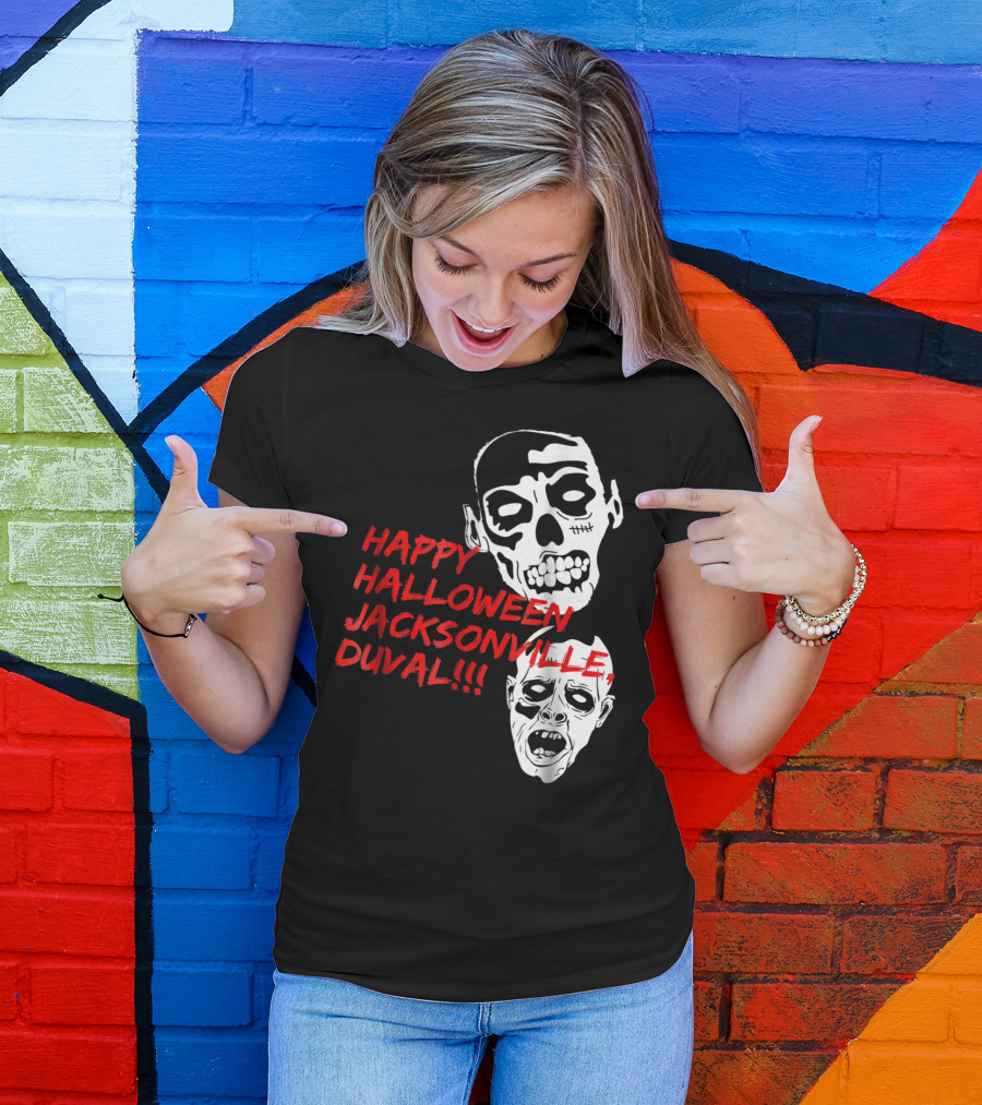 Happy Halloween Jacksonville Duval Skulls T-Shirt
