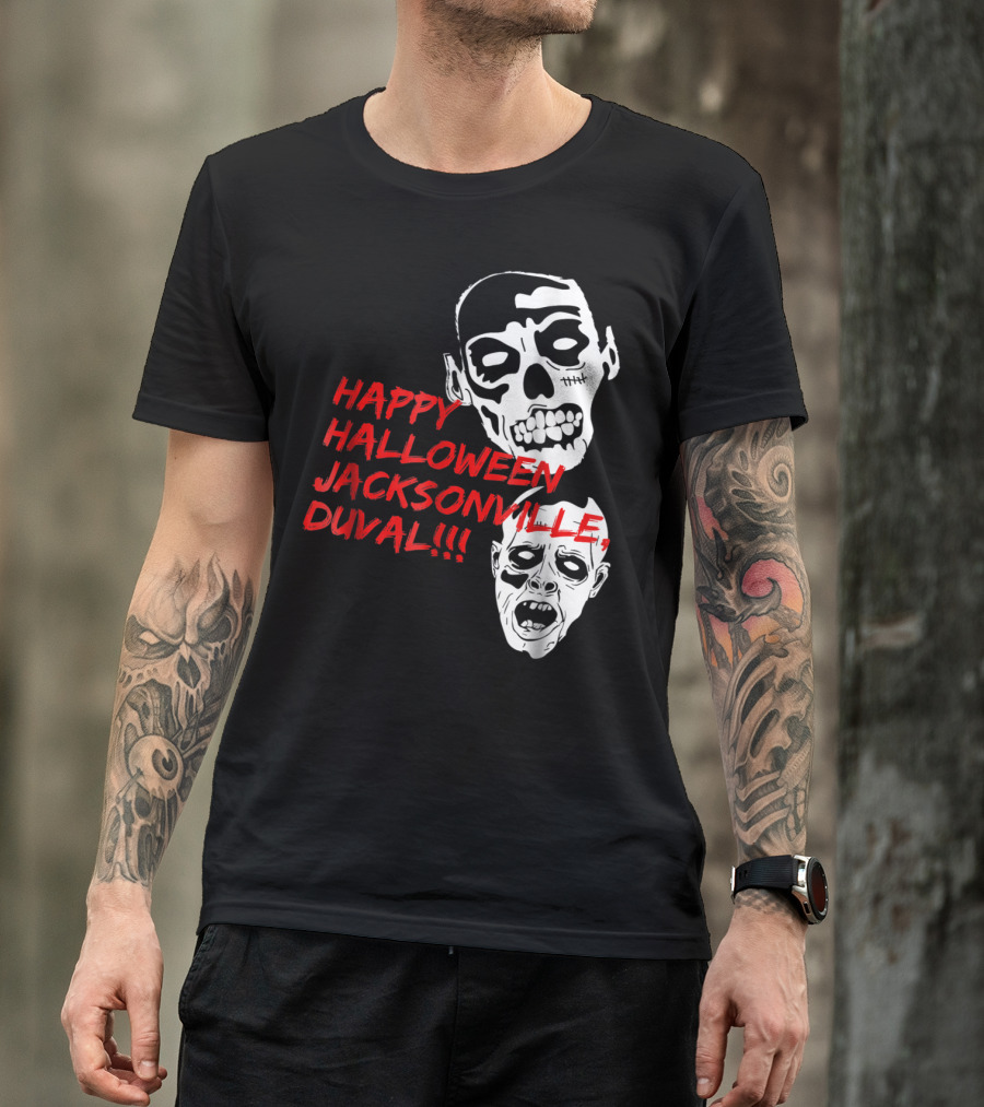Happy Halloween Jacksonville Duval Skulls T-Shirt