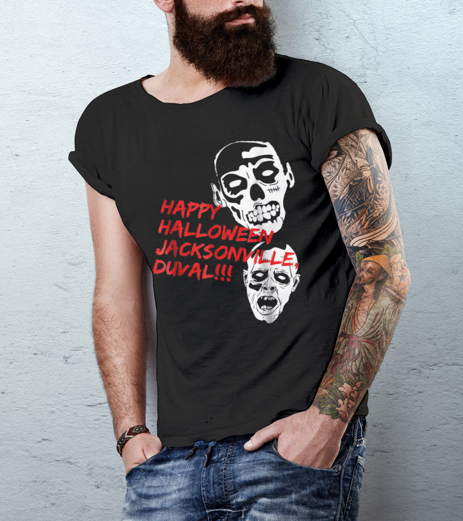 Happy Halloween Jacksonville Duval Skulls T-Shirt