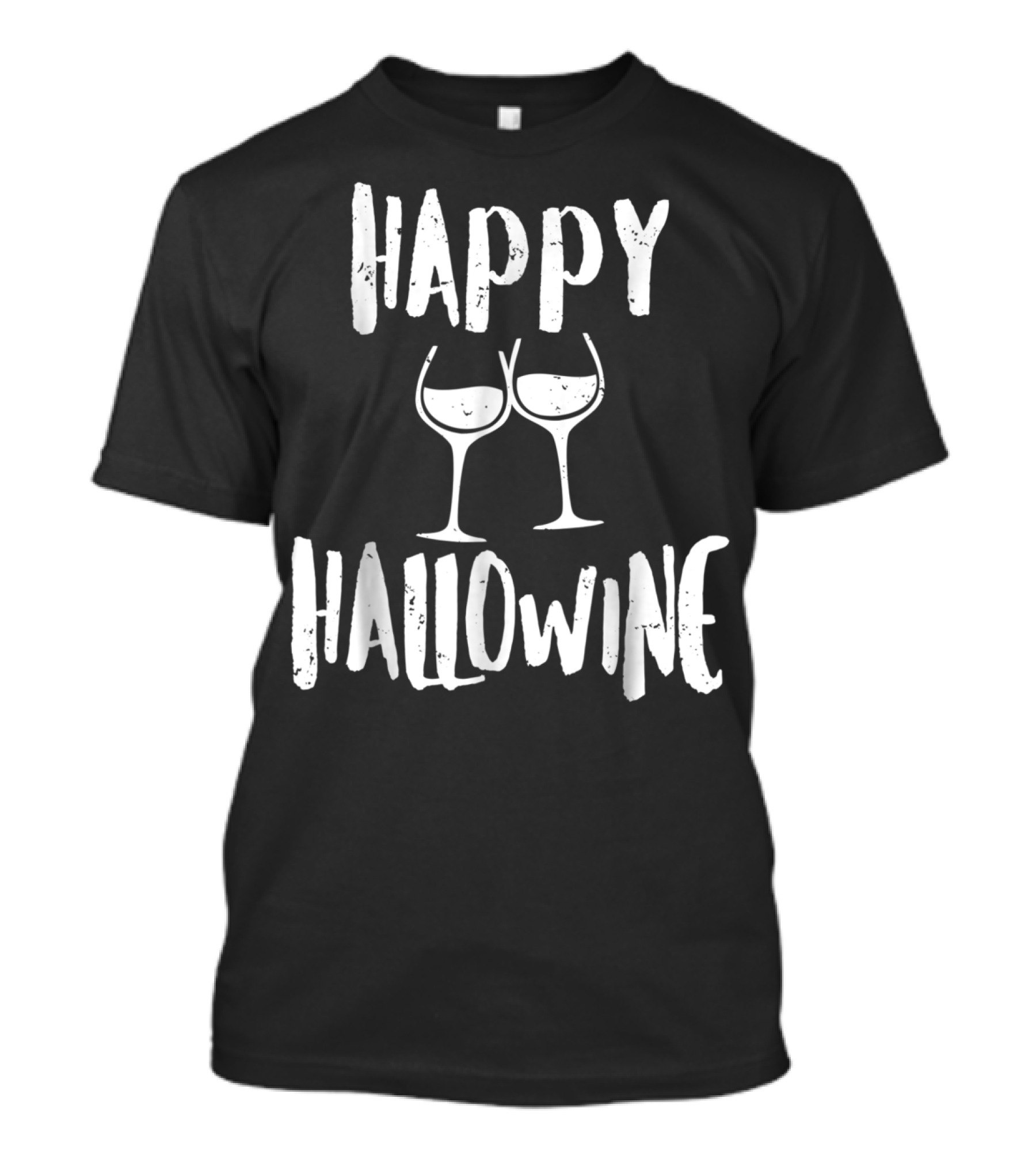 Happy Hallowine Funny Halloween Wine Drinker Toast T-Shirt