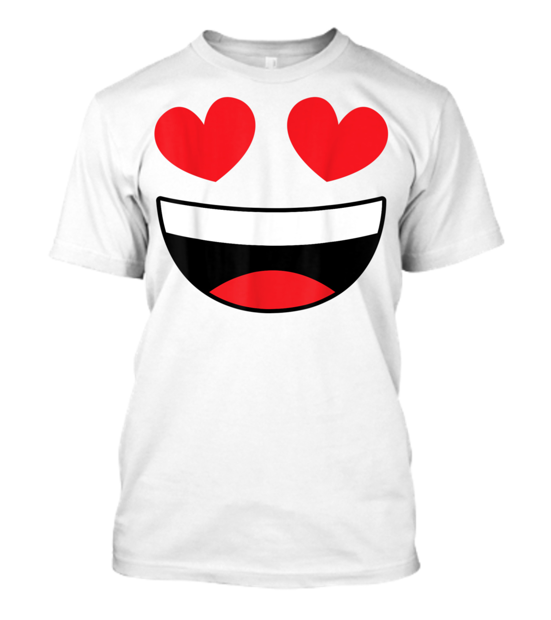 Heart Eyes Emojis Halloween Smiling Face Emoticon T-Shirt