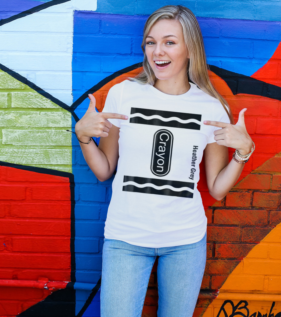 Heather Grey Crayon Box Crayon T-Shirt
