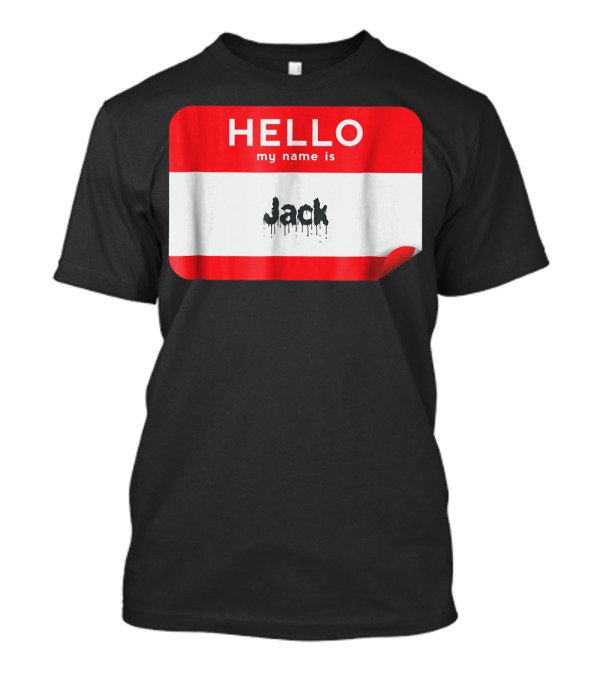Hello My Name Is Jack Funny Halloween Party Name Tag Badge T-Shirt