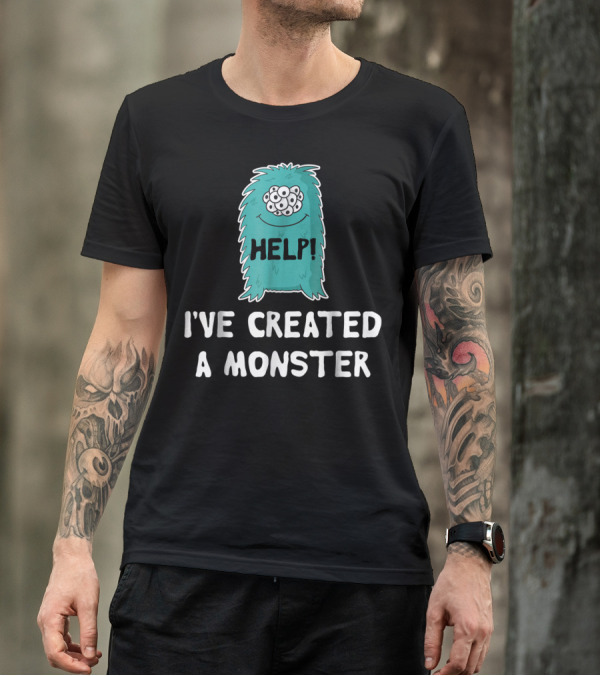Help I've Created A Monster Cartoon Creature With Multiple Eyes T-Shirt