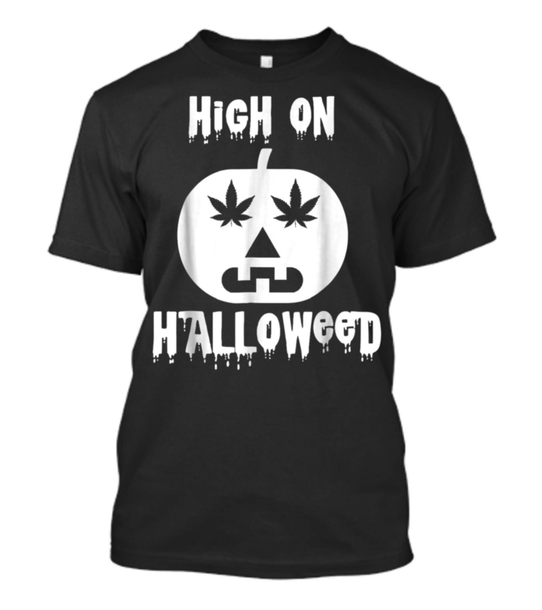 High On Halloweed Halloween Weed Stoner Pumpkin 420 T-Shirt
