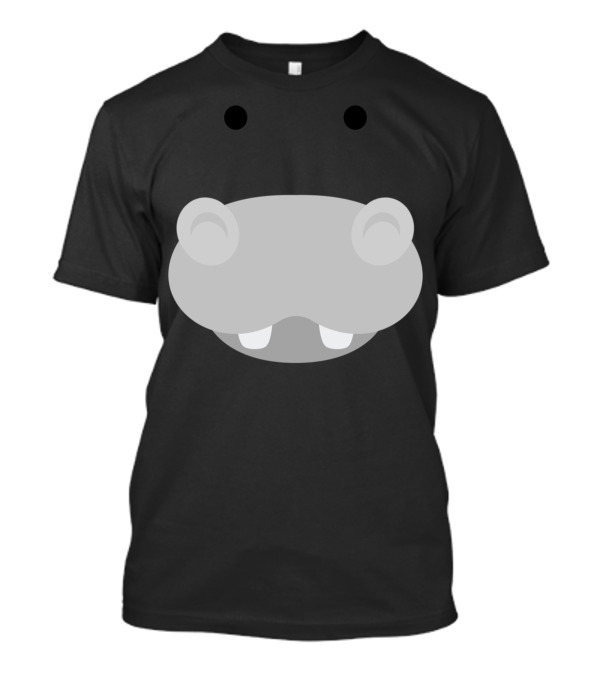 Hippopotamus Face Minimalist T-Shirt