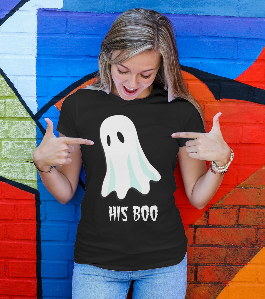 His Boo Her Boo Ghost Halloween Last Minute Couple Costume T-Shirt