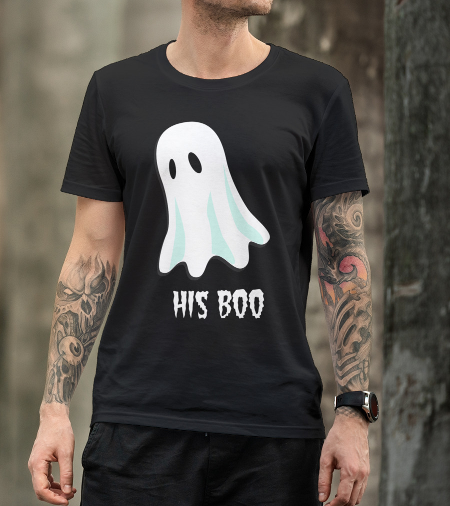 His Boo Her Boo Ghost Halloween Last Minute Couple Costume T-Shirt