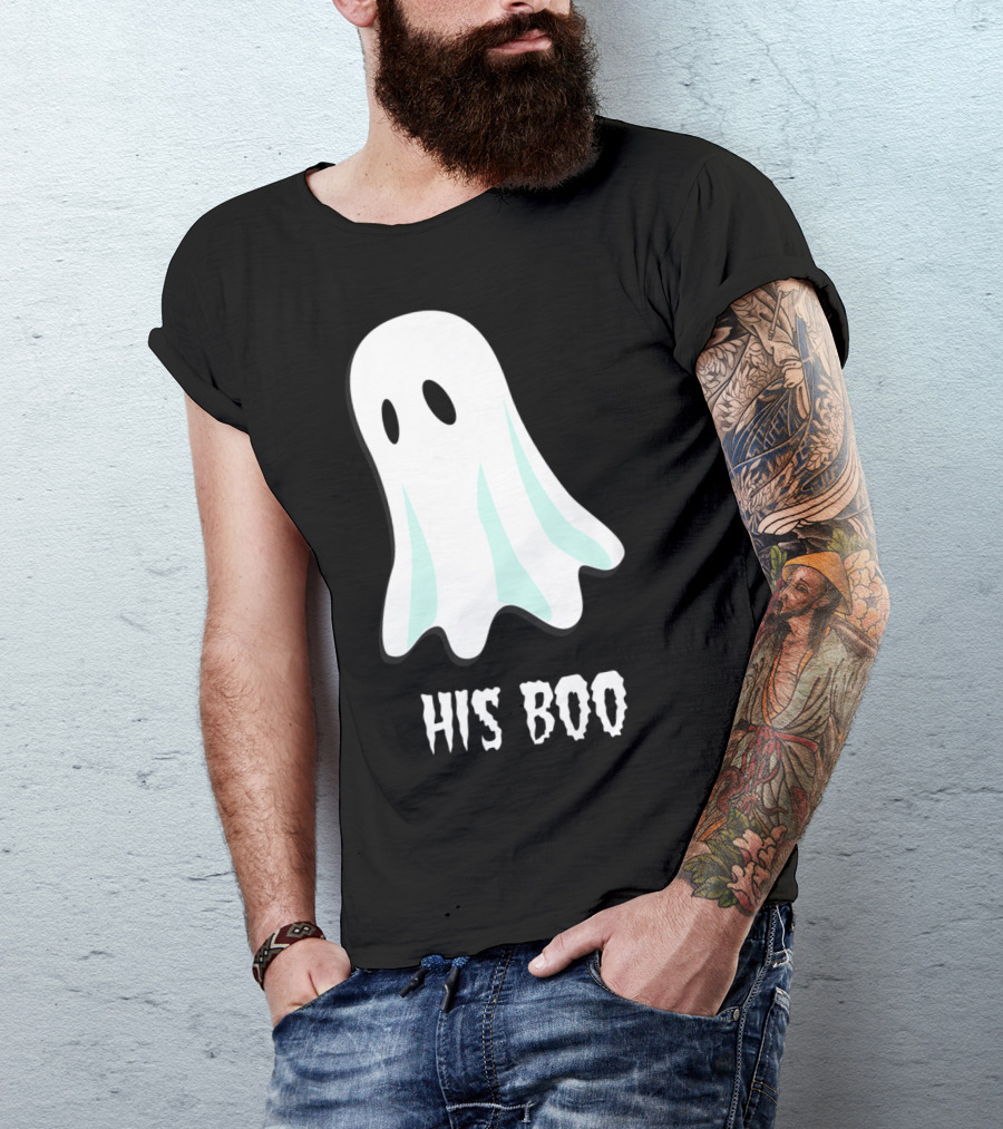 His Boo Her Boo Ghost Halloween Last Minute Couple Costume T-Shirt