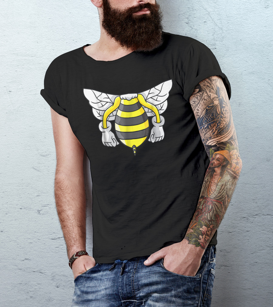 Honey Bee Halloween Costume Funny Bee Lover Cartoon Insect Wings T-Shirt