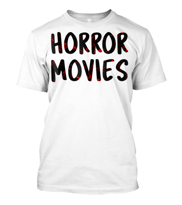 HORROR MOVIES Blood Splatter Typography T-Shirt