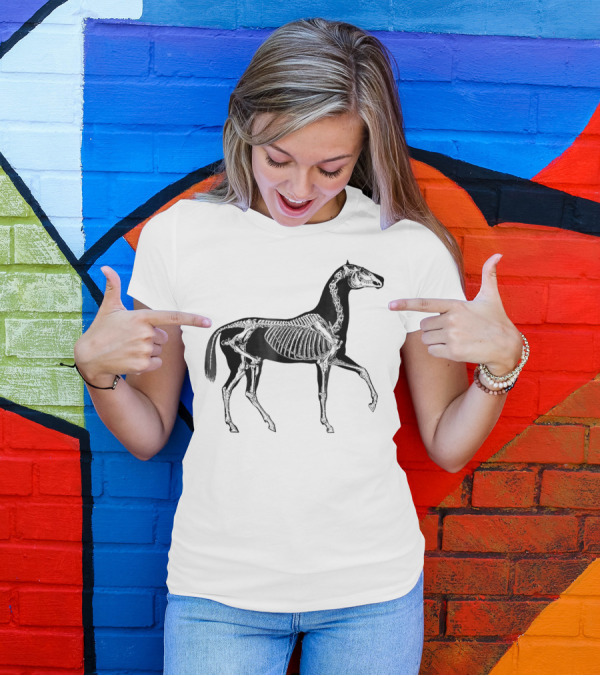 Halloween Horse Skeleton Anatomy X-Ray T-Shirt