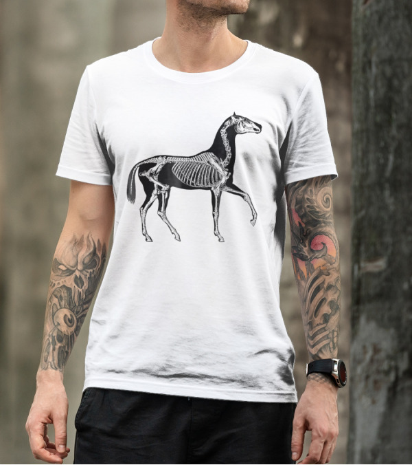 Halloween Horse Skeleton Anatomy X-Ray T-Shirt