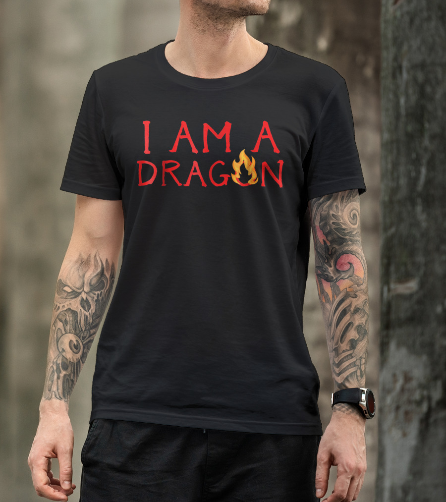 I Am A Dragon Halloween Party Flame T-Shirt