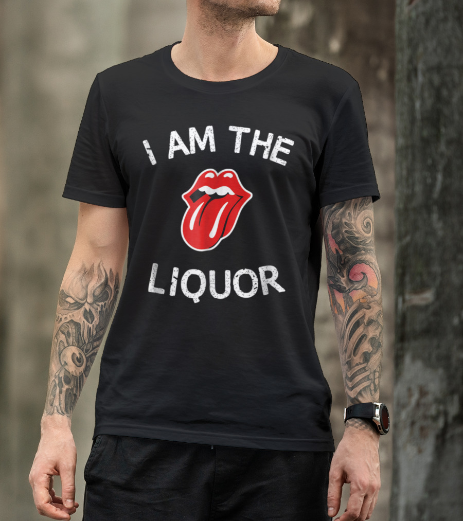 I Am The Liquor Halloween Alcohol Drinking Rolling Stones Tongue T-Shirt