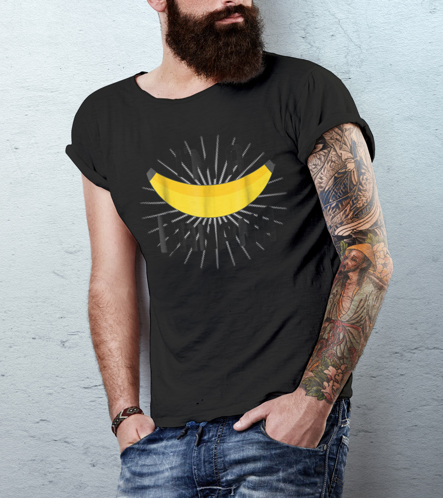 I'm A Banana Funny Yellow Halloween Banana Sunburst T-Shirt