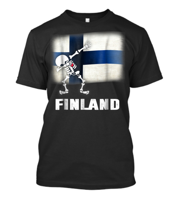 FINLAND DABBING SKELETON FLAG T-Shirt