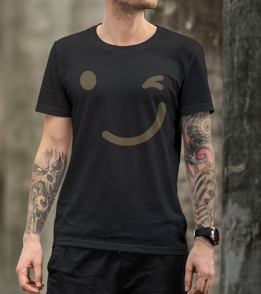 Funny Winking Face Emoji Costume T-Shirt