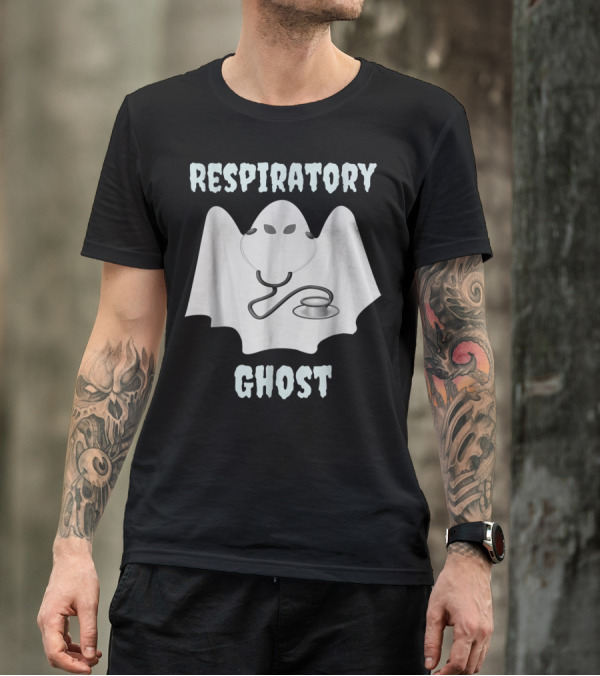 Respiratory Therapist Halloween Ghost Stethoscope Costume T-Shirt