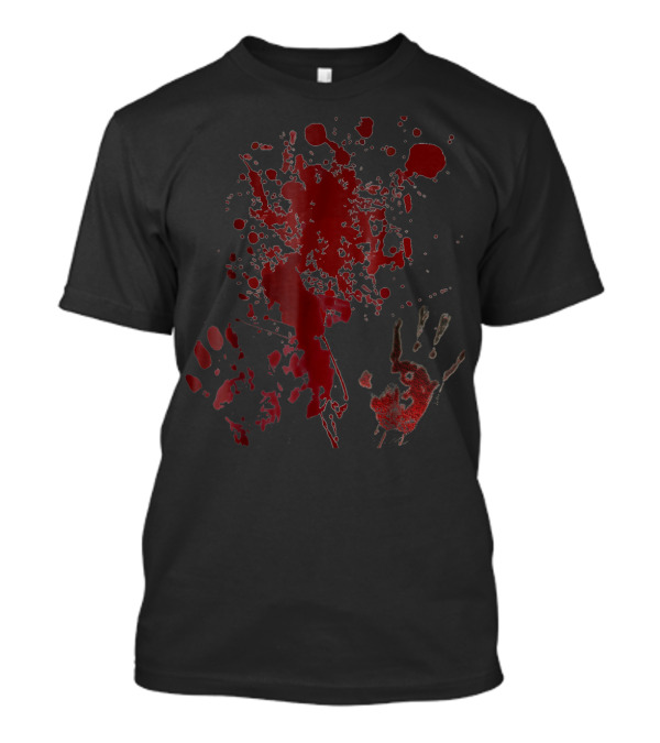 Halloween Blood Splatter Handprint Horror Aesthetic T-Shirt