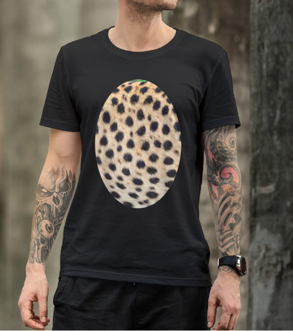 Halloween Cheetah Costume Spotted Pattern Belly T-Shirt