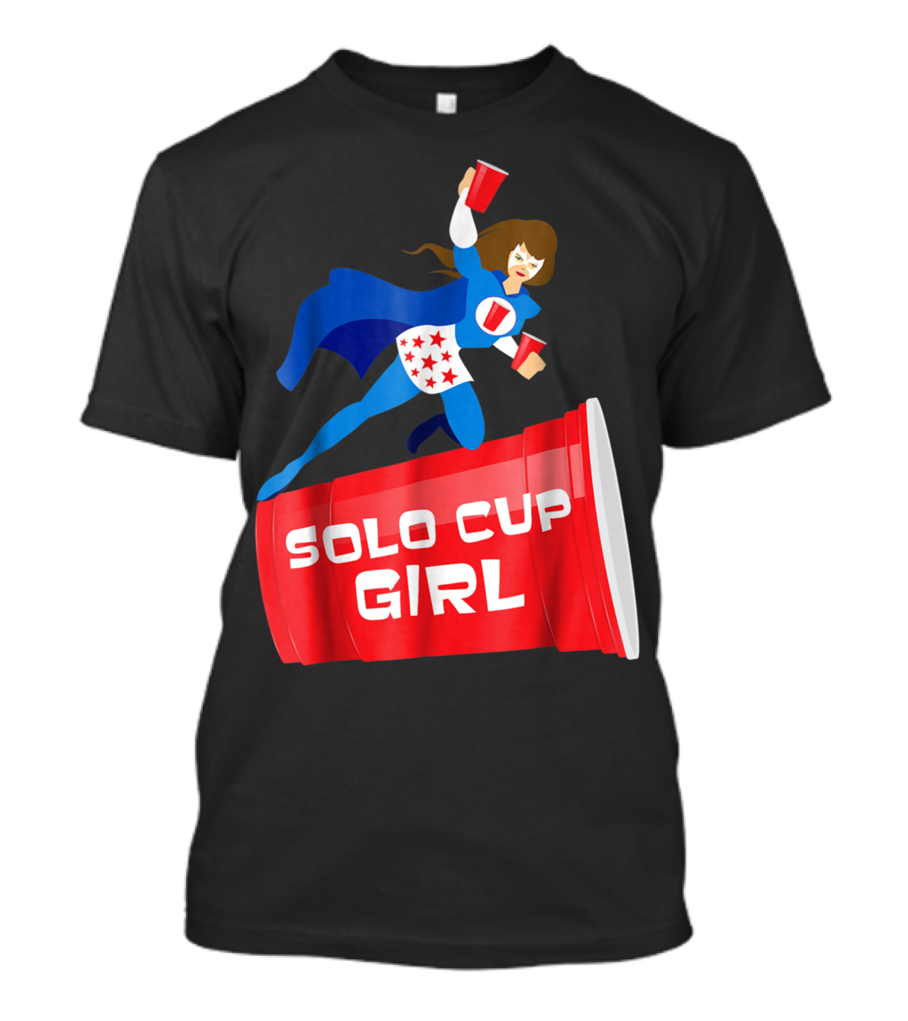 Halloween Costume Solo Cup Girl Super Hero T-Shirt