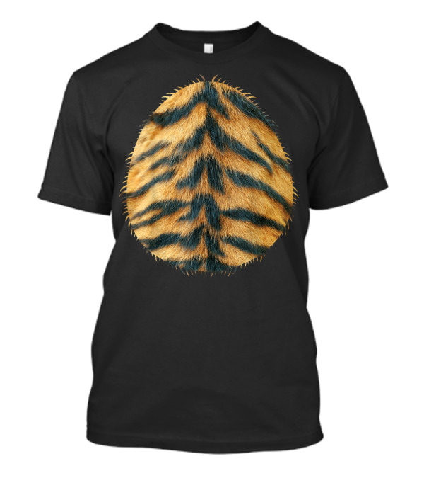 Halloween Easy Tiger Costume Fur Pattern Belly T-Shirt