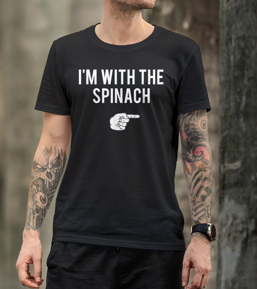 I'm With The Spinach Halloween Costume Party Pointer T-Shirt