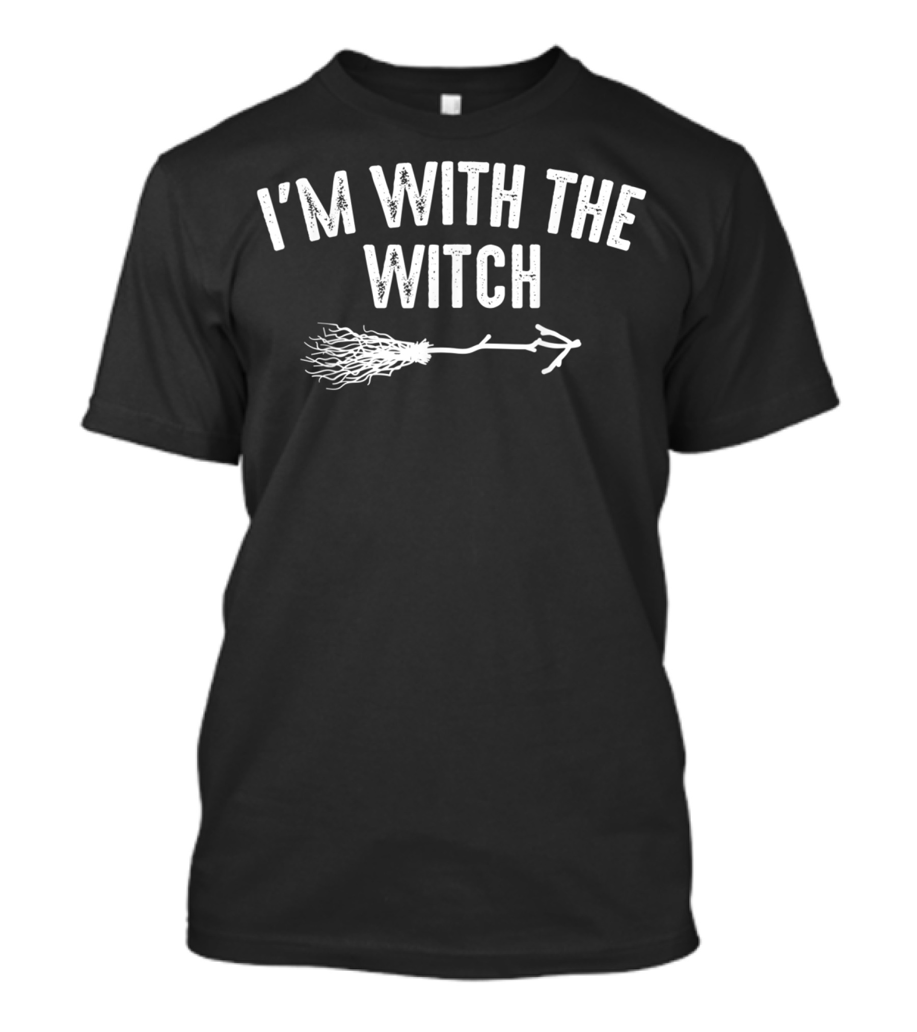 I'm With The Witch Halloween Broomstick Arrow T-Shirt