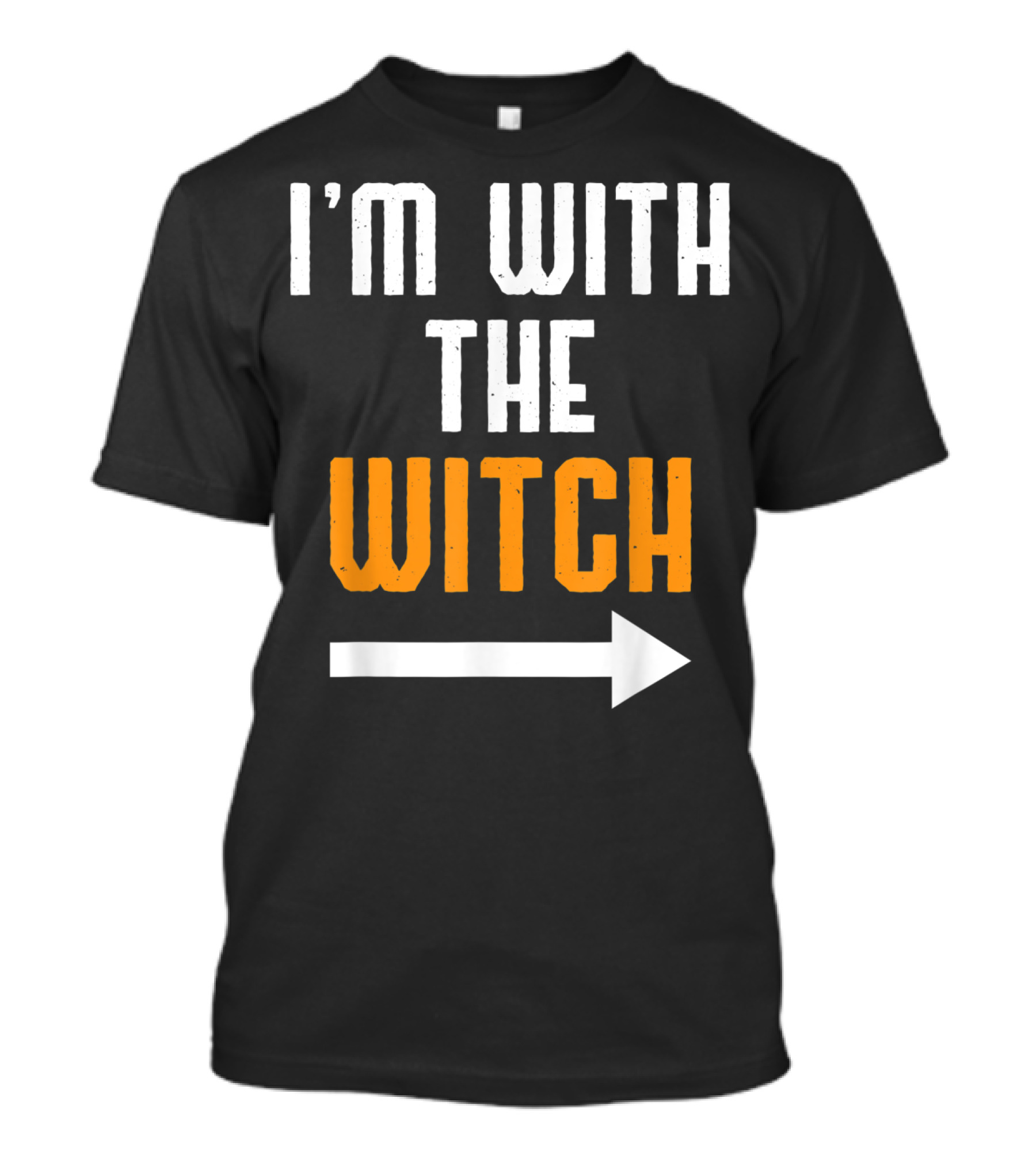 I'm With The Witch Arrow Halloween Couple T-Shirt