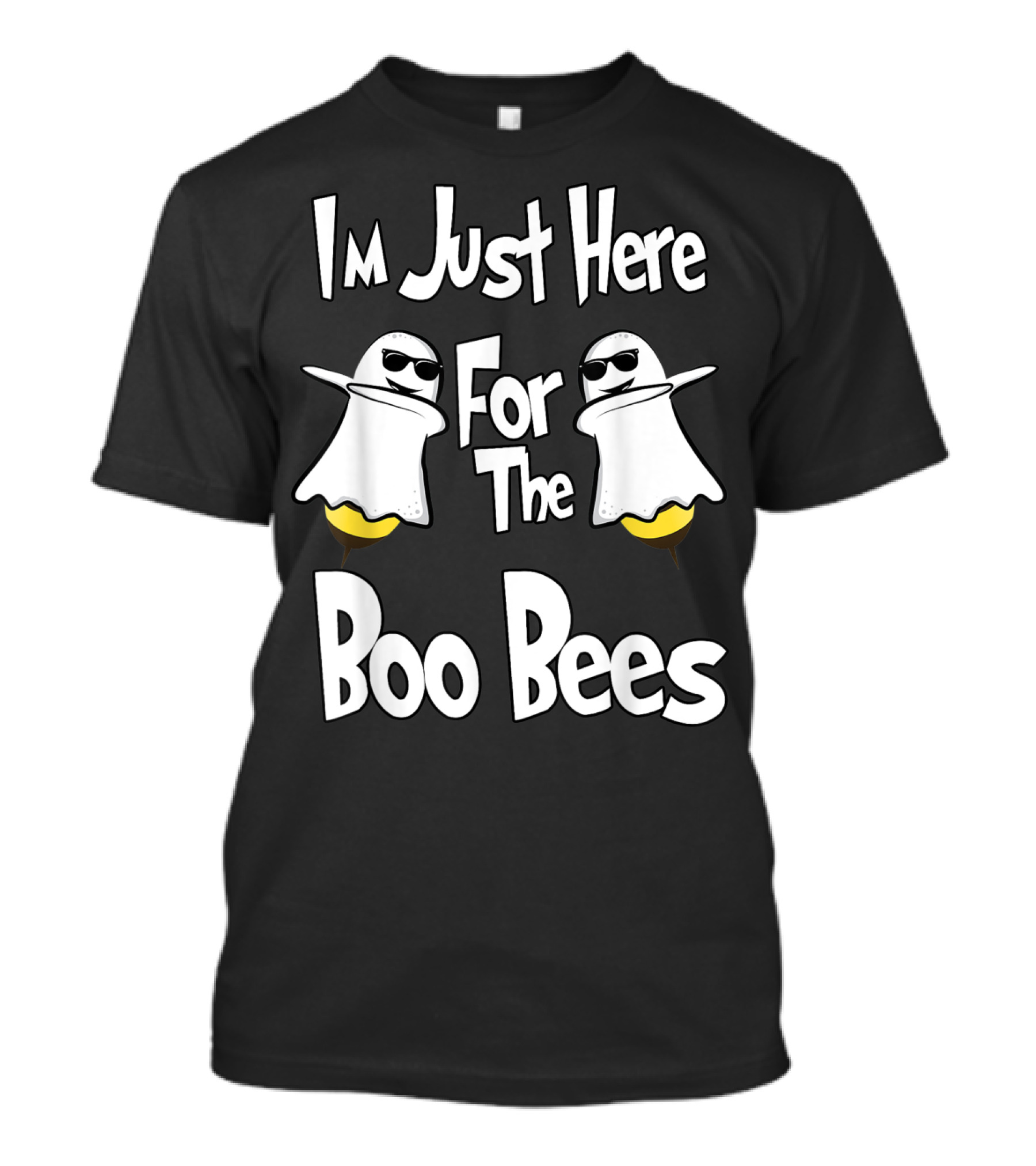 I'm Just Here For The Boo Bees Halloween Ghosts With Sunglasses T-Shirt