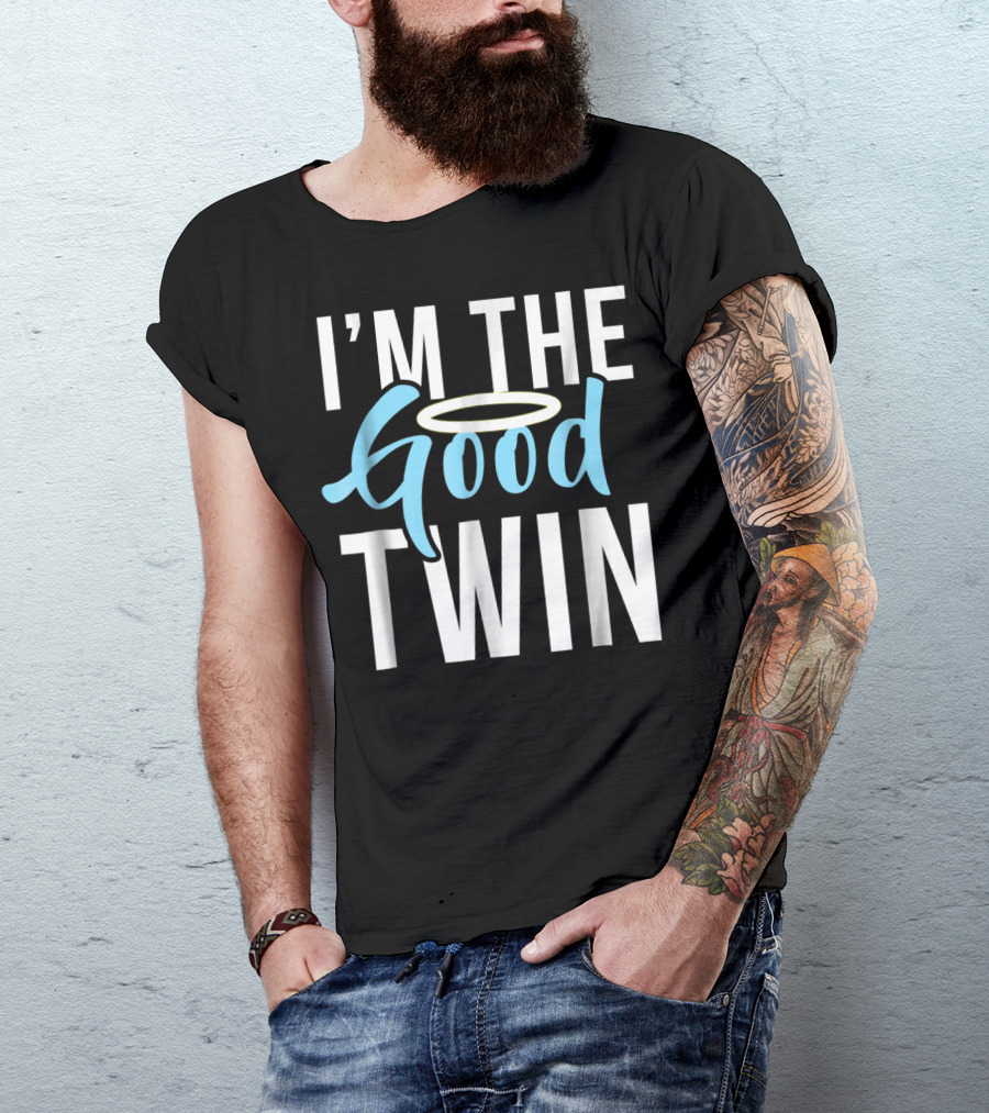 I'm The Good Twin Angelic Humor Halloween T-Shirt
