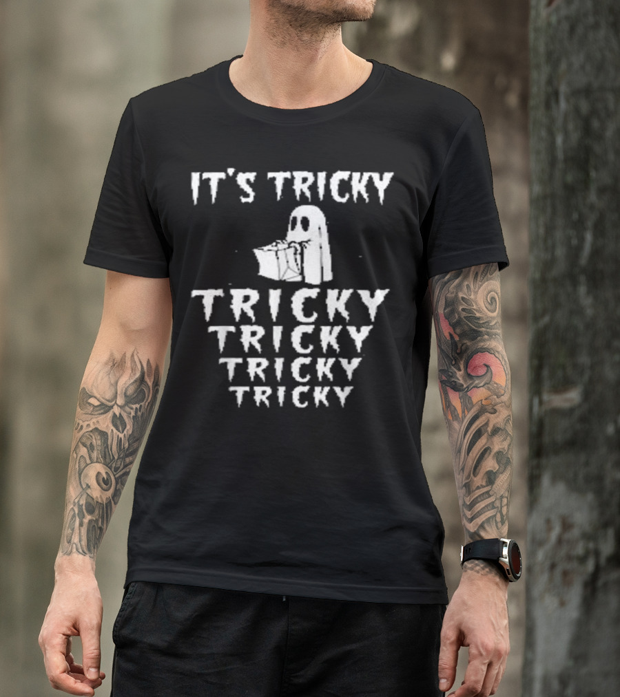 It's Tricky Ghost Halloween Typography T-Shirt