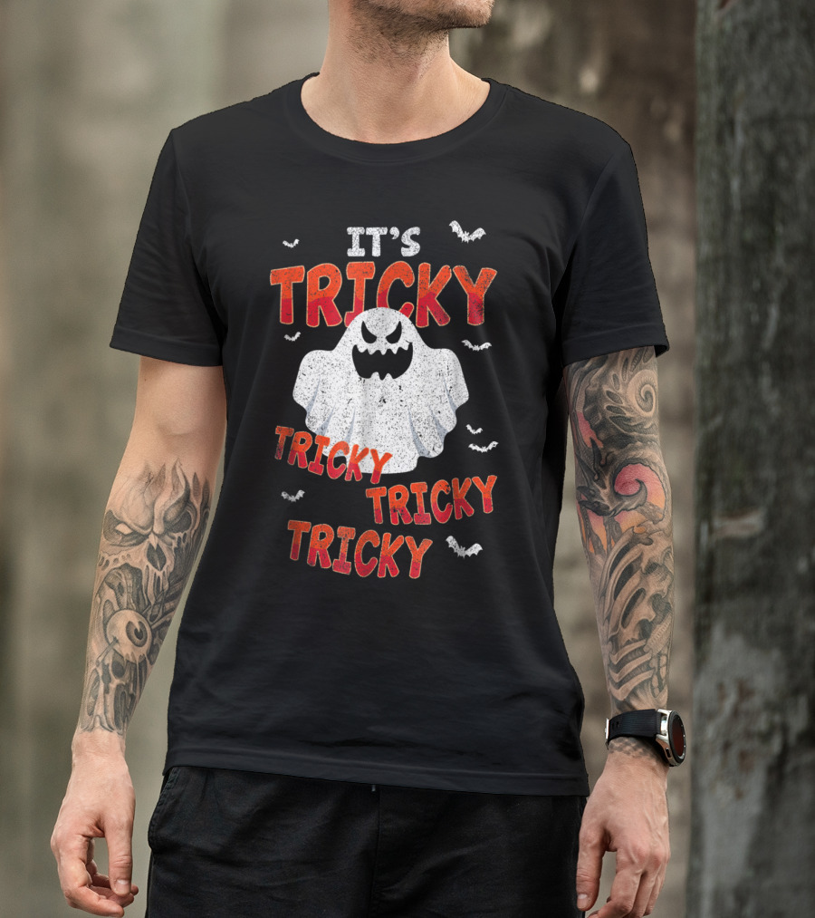 It's Tricky Halloween Tricky Ghost Bats Trick T-Shirt