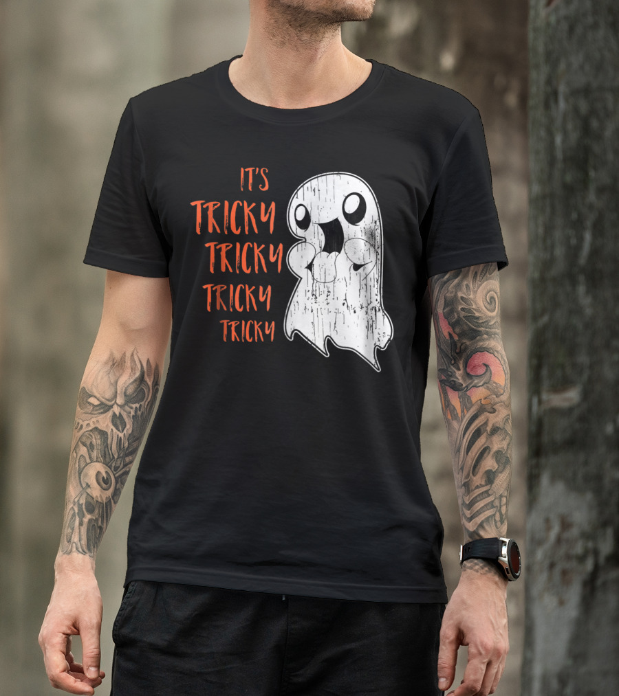 It's Tricky Tricky Tricky Halloween Ghost T-Shirt