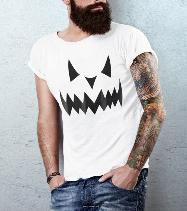 Jack O Lantern Pumpkin Scary Face Halloween T-Shirt