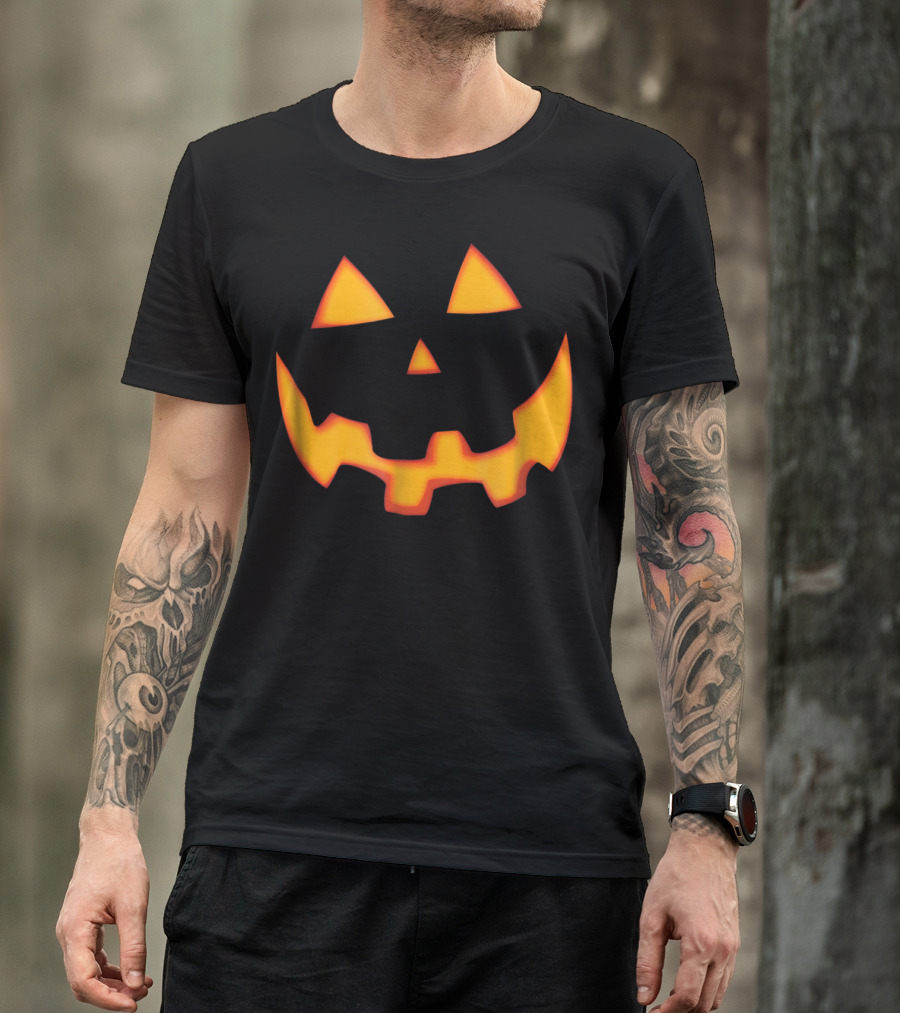 Jack O Lantern Pumpkin Halloween Face T-Shirt