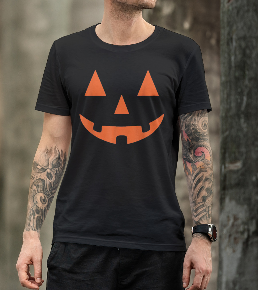 Jack O' Lantern Funny Halloween Pumpkin Face T-Shirt