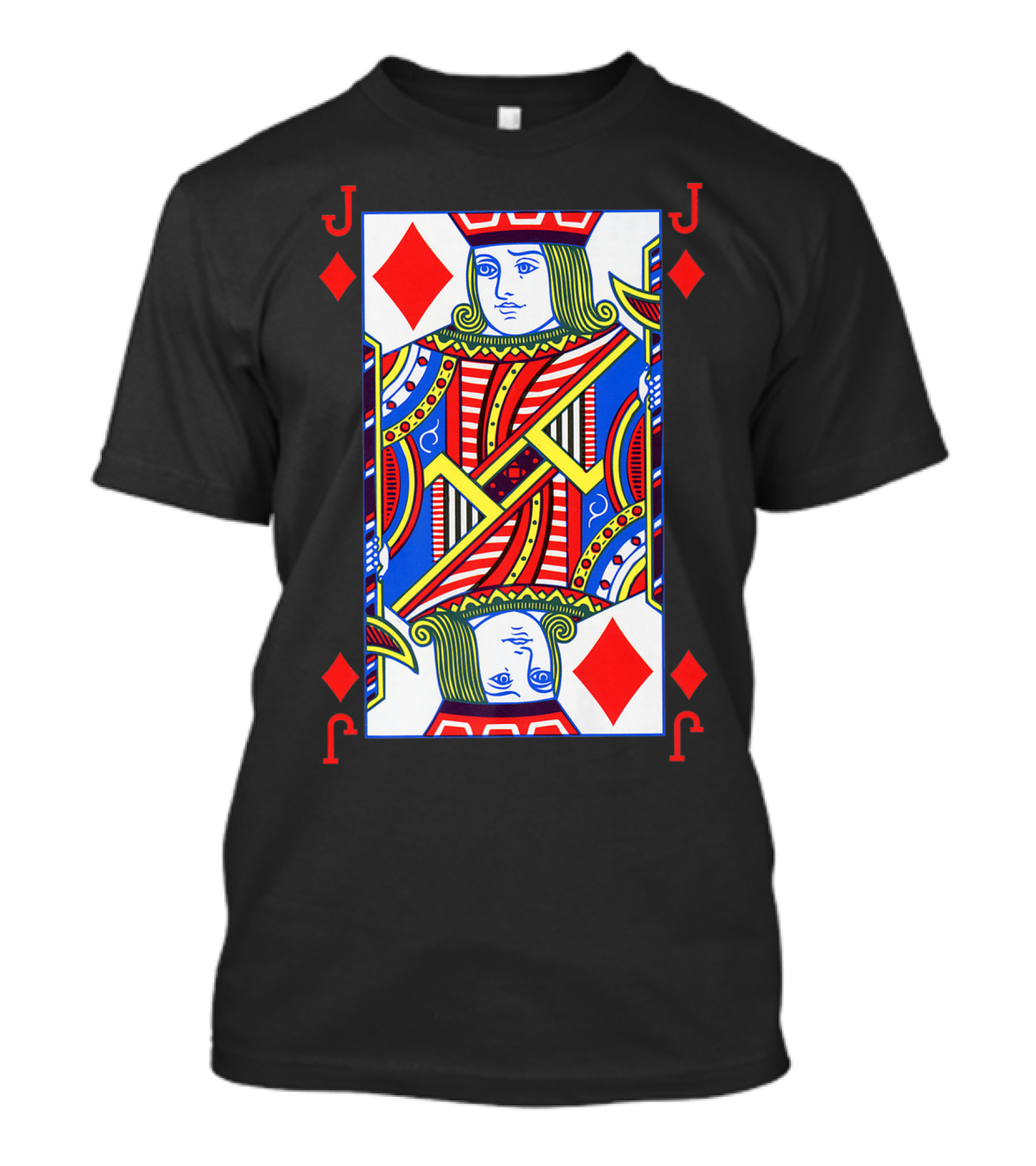 Jack Of Diamonds Card Funny Halloween Costume Poker T-Shirt