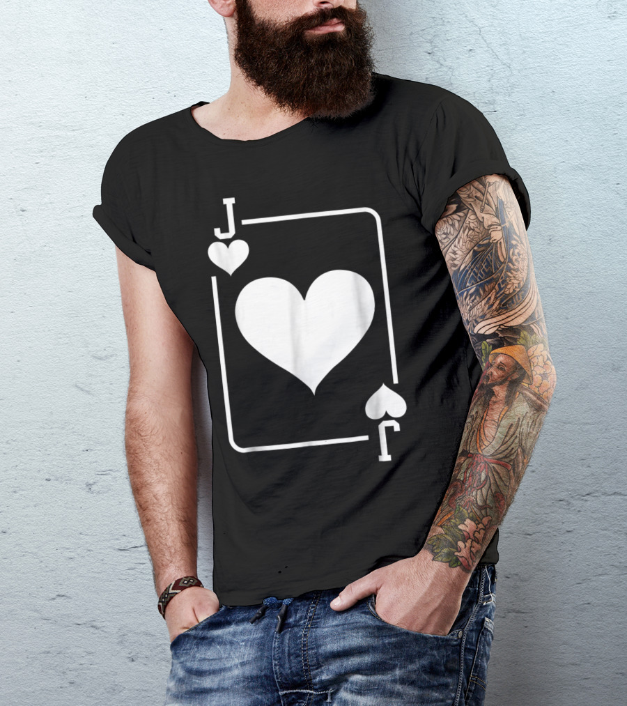Jack Of Hearts Playing Card Halloween Costume T-Shirt