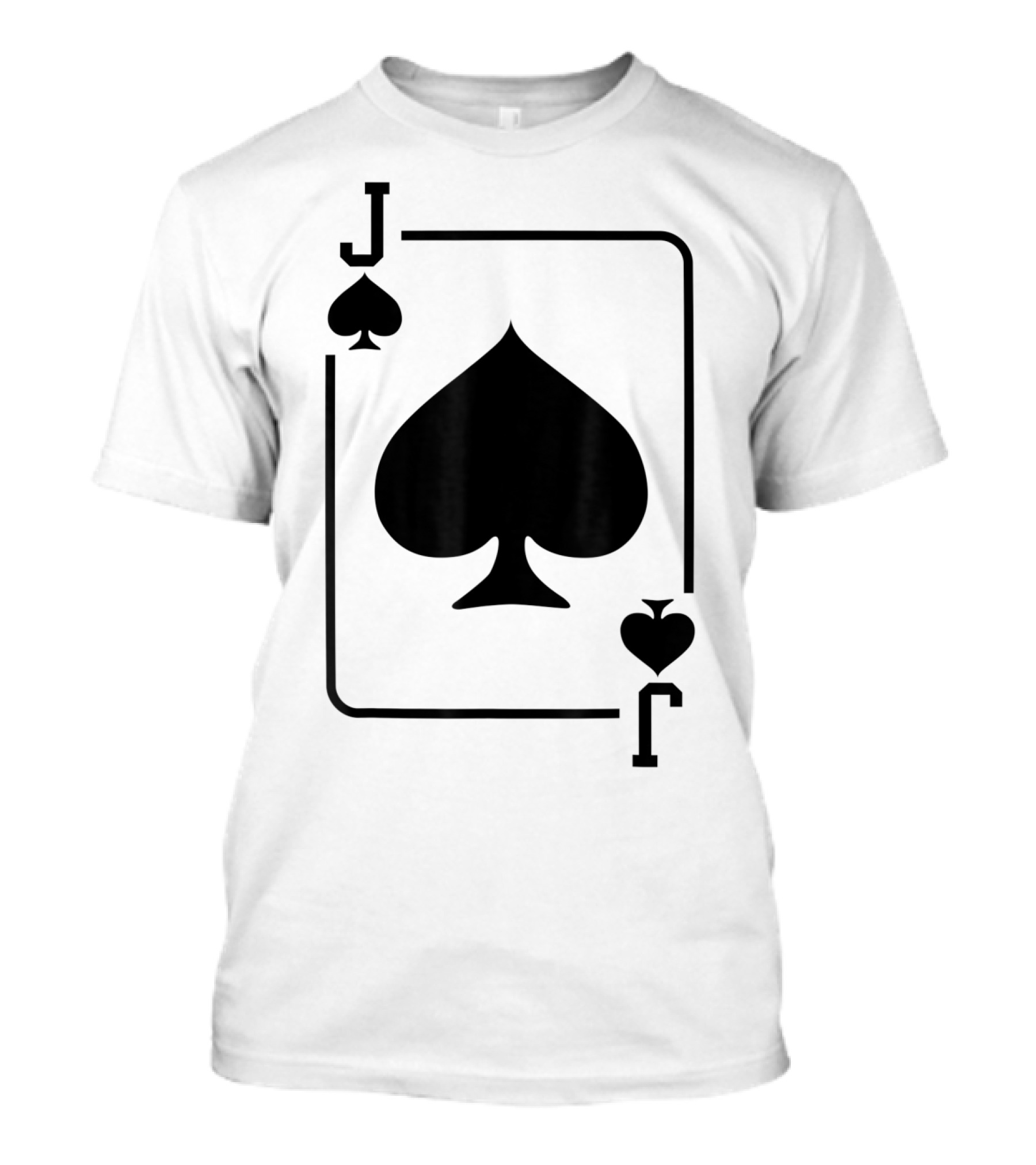 Jack Of Spades Playing Card Symbol With Spade Icons T-Shirt