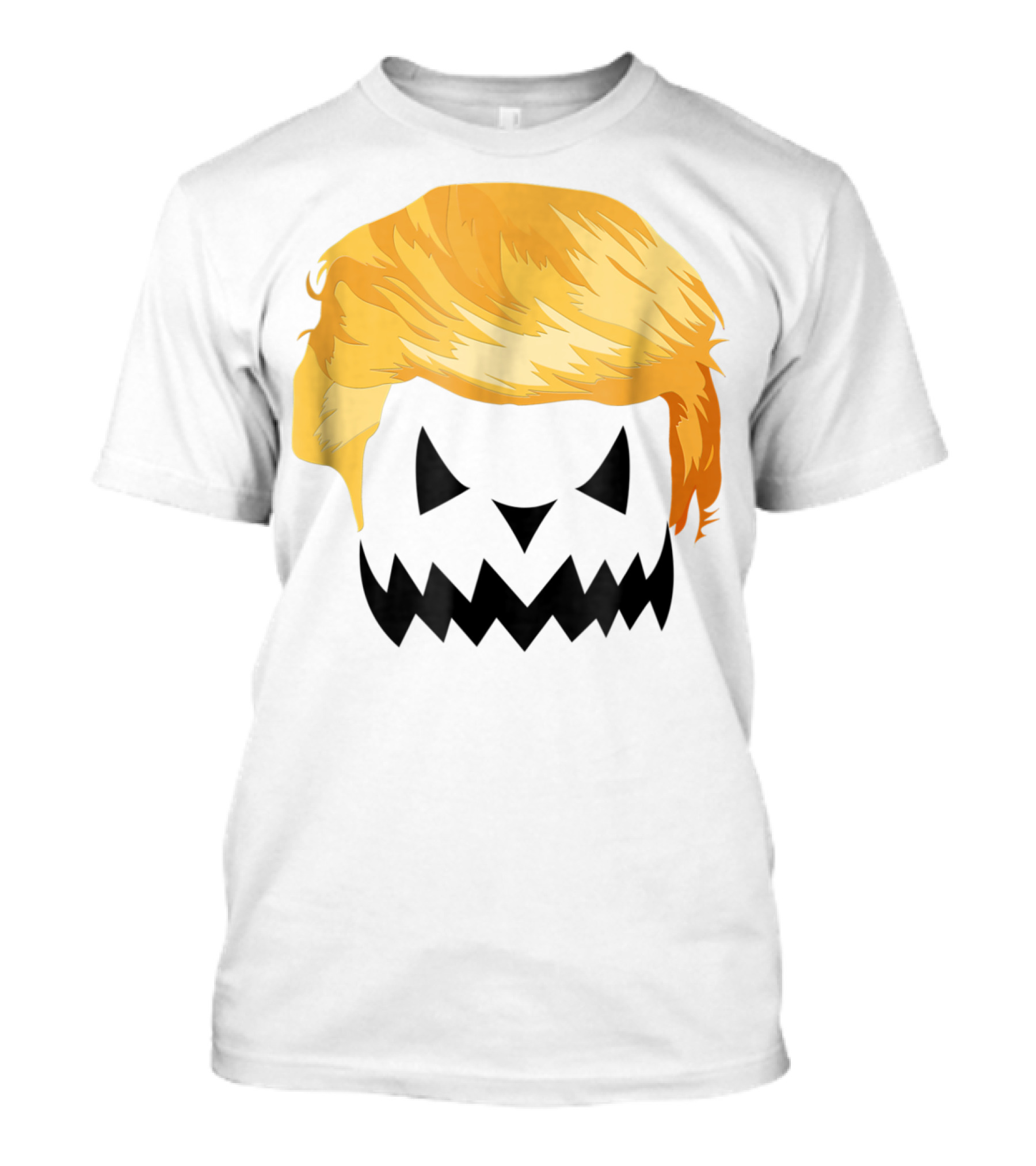 Jackolantern Costume Scary Halloween Trumpkin Hair Face T-Shirt