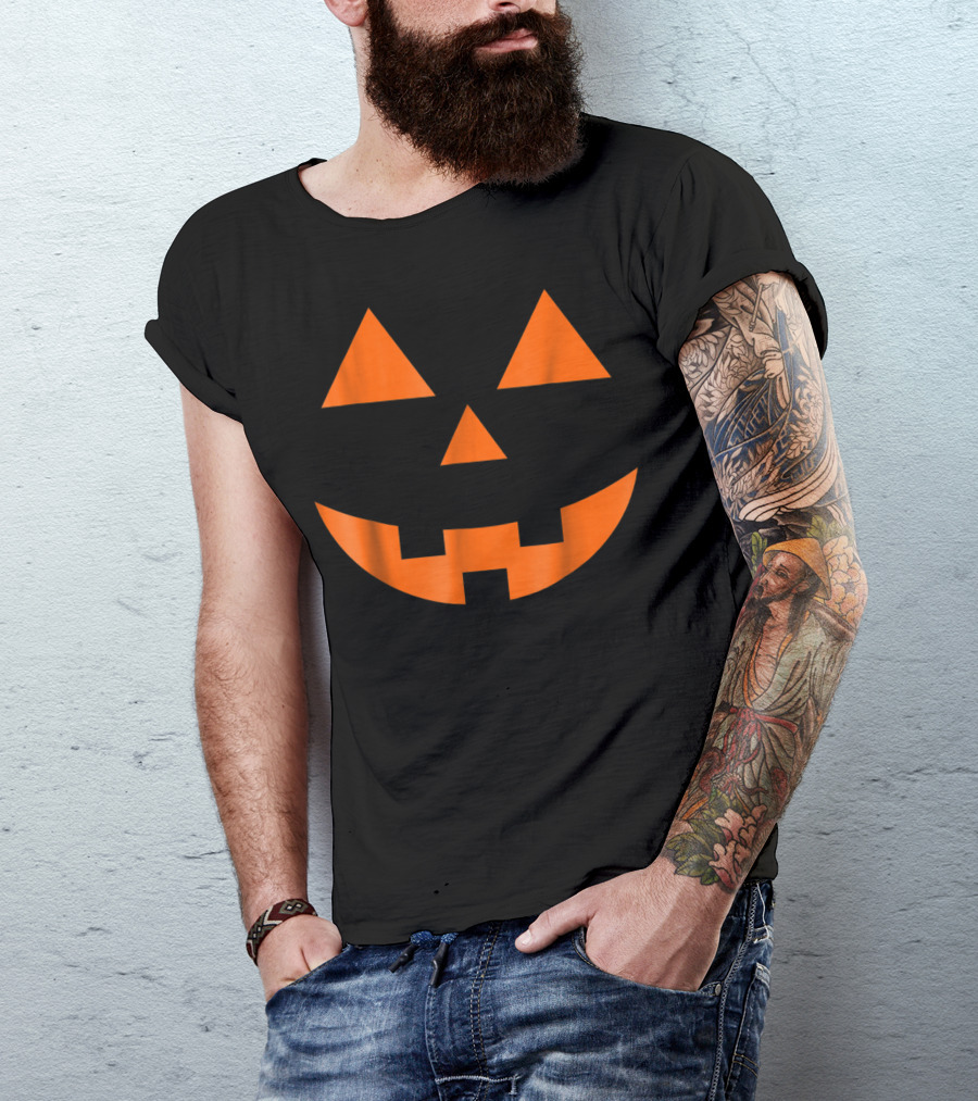 Jackolantern Halloween Pumpkin Face T-Shirt