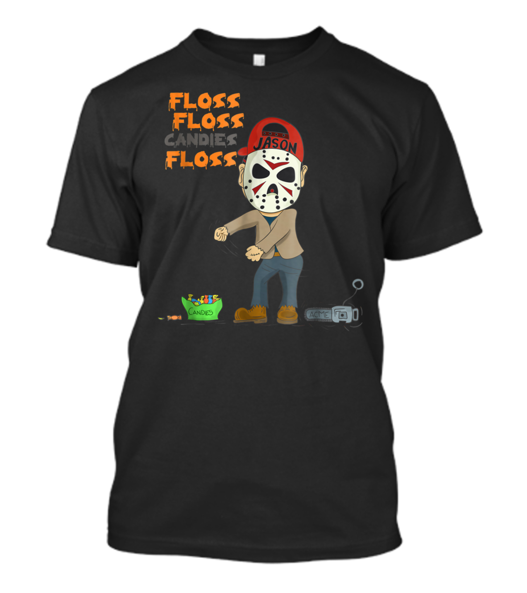 Jason Floss Dabbing Candies Halloween Mask T-Shirt