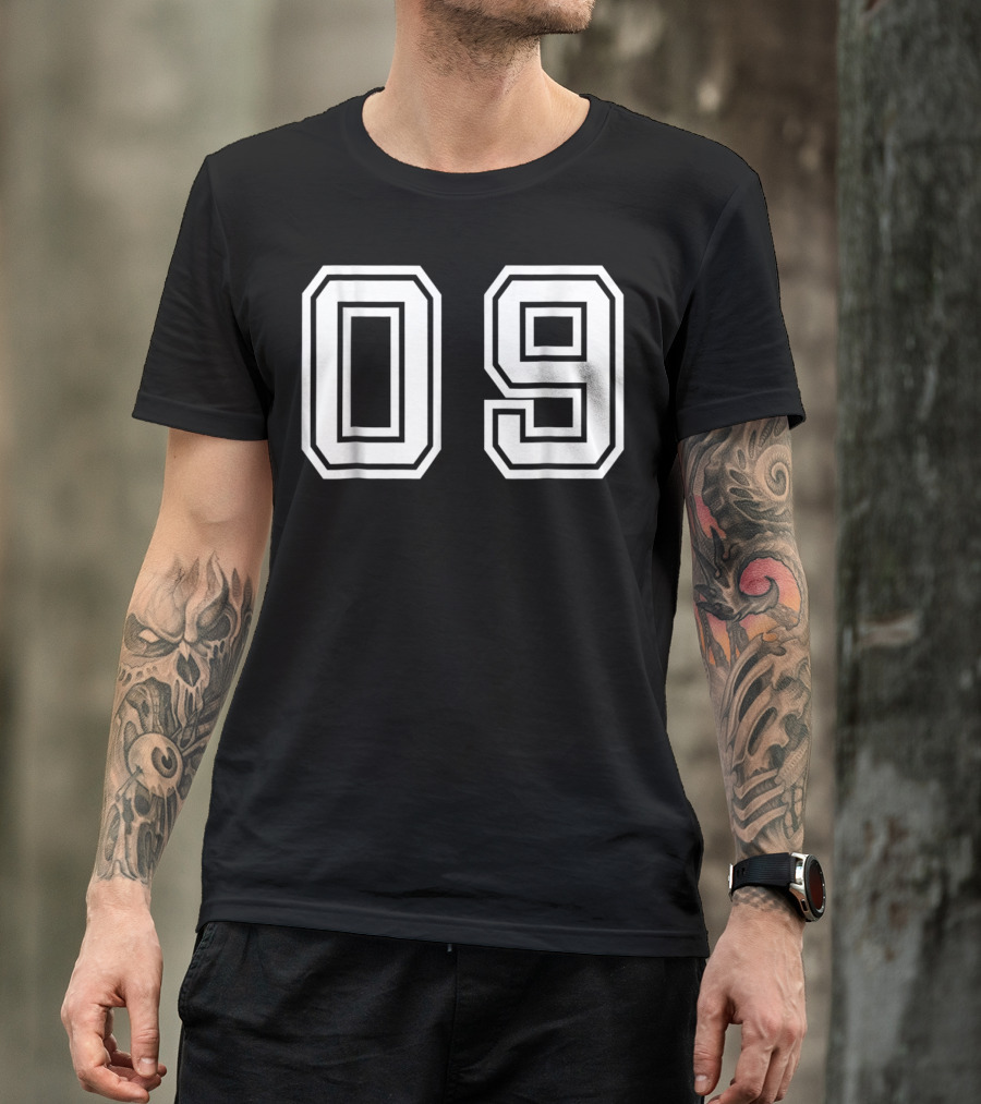 Jersey 09 Sports Classic Number T-Shirt