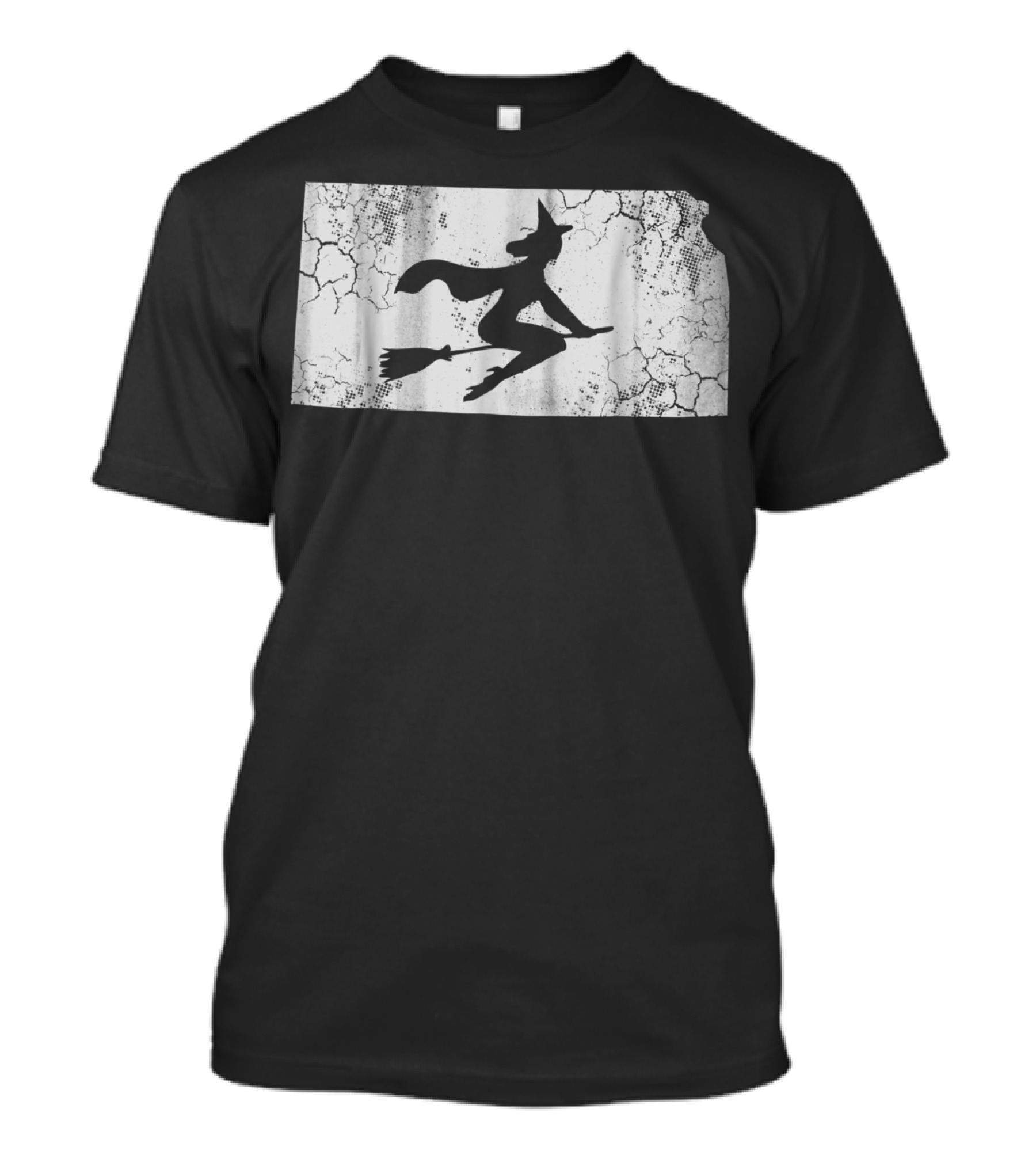 Kansas State Flag Witch Halloween T-Shirt