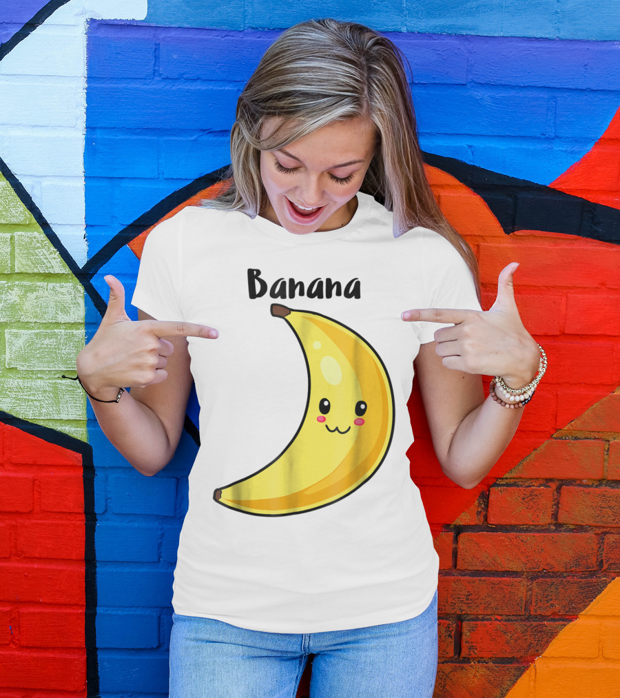 Kawaii Banana Couples Halloween Costume His Cute Happy T-Shirt