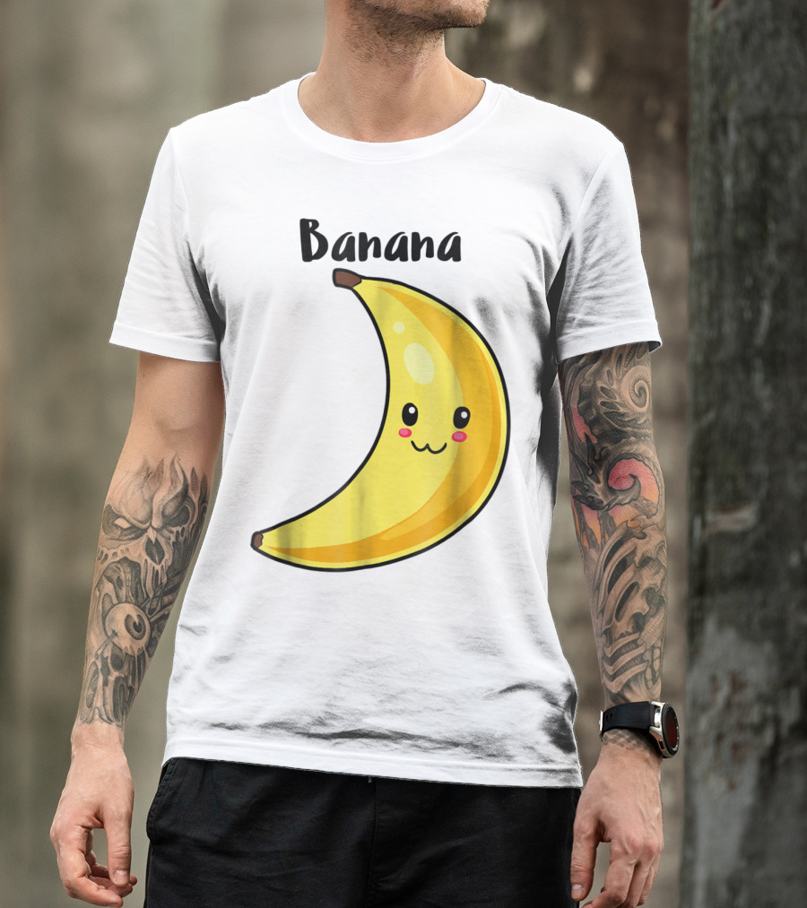 Kawaii Banana Couples Halloween Costume His Cute Happy T-Shirt