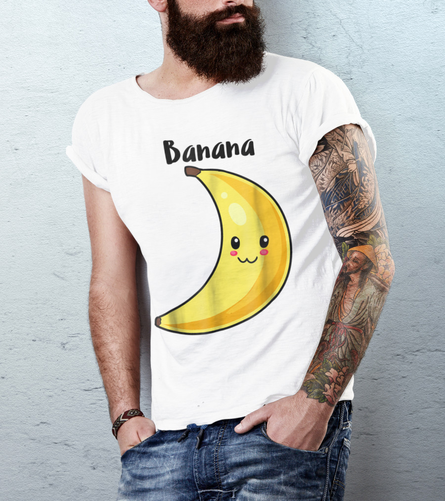 Kawaii Banana Couples Halloween Costume His Cute Happy T-Shirt