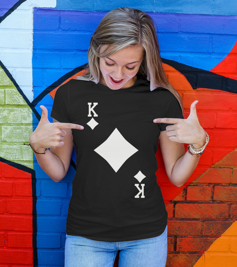 King K Diamond Playing Card T-Shirt